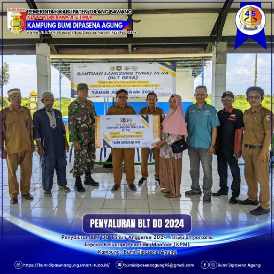 Pemerintah Kampung Bumi Dipasena Agung Salurkan BLT DD Triwulan Pertama Tahun 2024