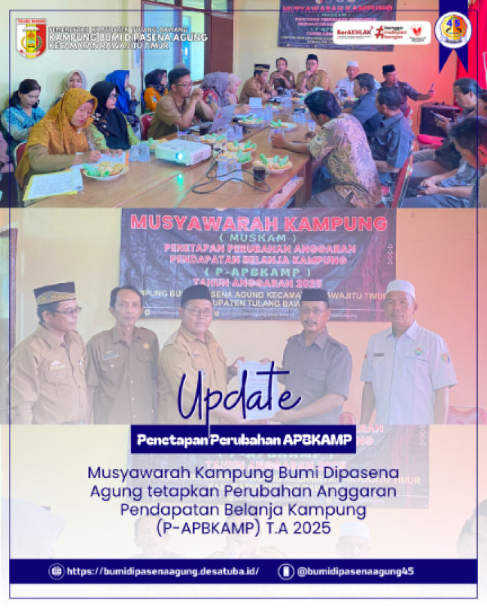 Penetapan Perubahan APBKamp Kampung Bumi Dipasena Agung Tahun Anggaran 2025