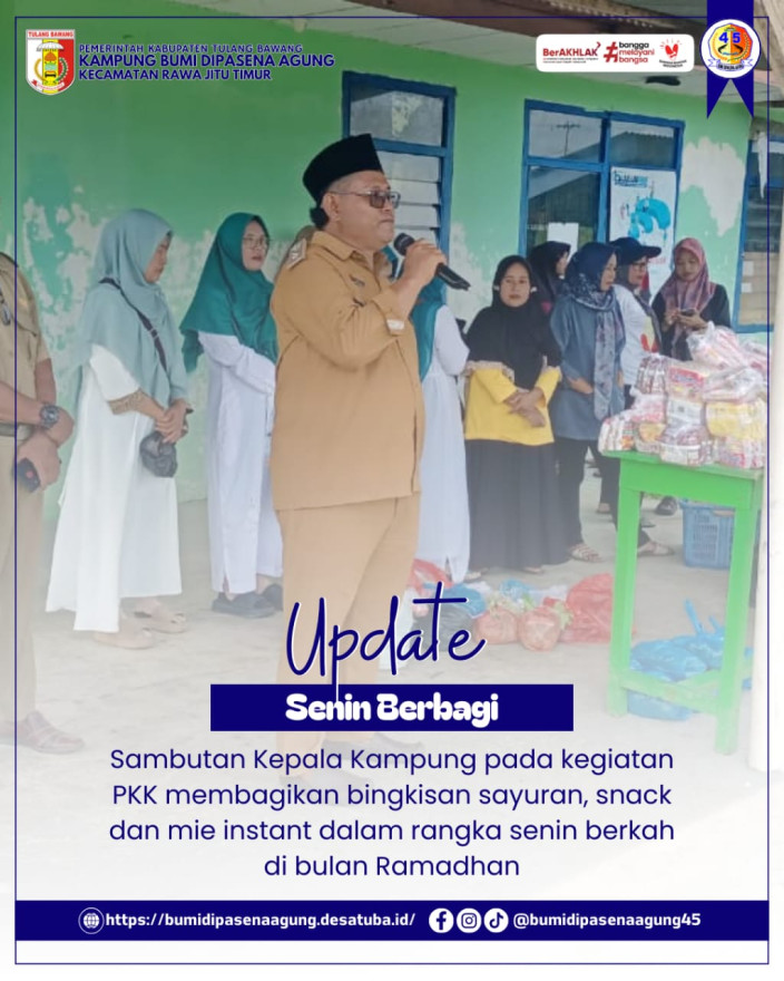 Senin Berbagi: PKK Inti dan PKK Kesukuan Berbagi Kebahagiaan di Kampung Bumi Dipasena Agung